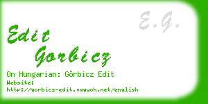 edit gorbicz business card